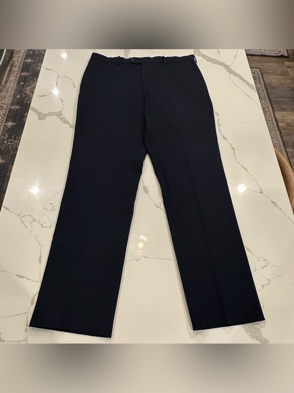 JB Britches Mens Navy Blue Torino Dress Pants Worsted Wool 40R Flat Front Italy